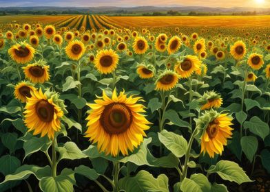 A Field with Sunflowers