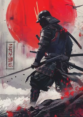 Red moon samurai