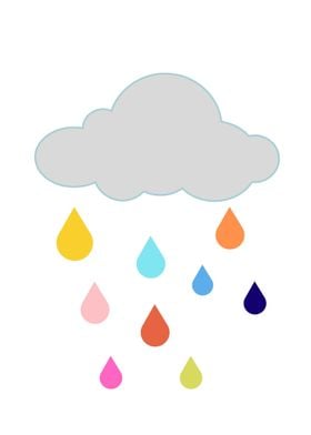 Colorful rain cloud