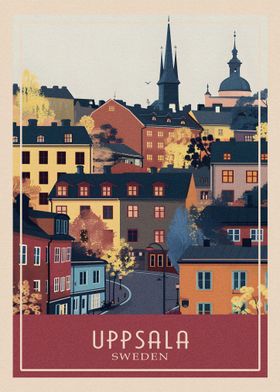 Uppsala Travel Poster