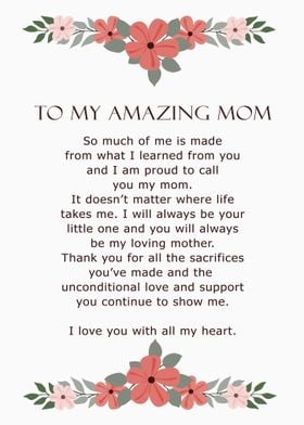 To May Amazing Mom Mother