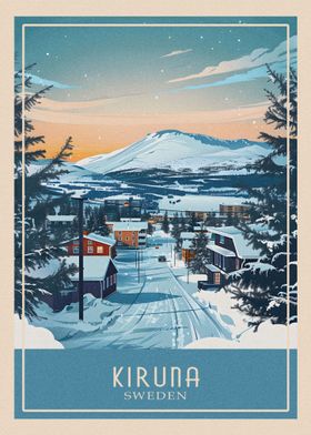 Kiruna Travel Poster