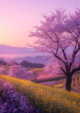 Sakura Sunset Spring