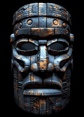 Indigenous Tiki Mask Dark