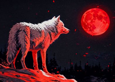 wolf moon red