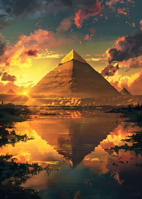 Twilight Pyramid Giza
