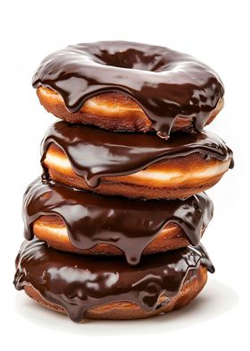 Stacks of chocolate Donuts