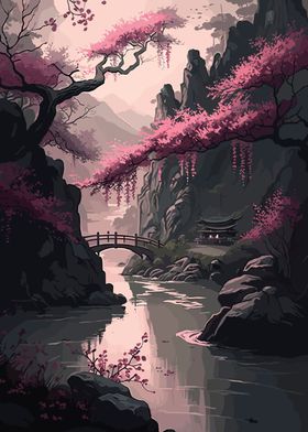 Japanese Vintage Landscape