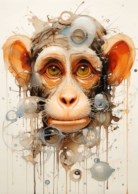 Monkey art Foam Bubbles