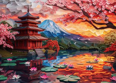 Cherry Blossom Japan Art