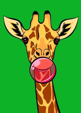 Bubble gum giraffe 