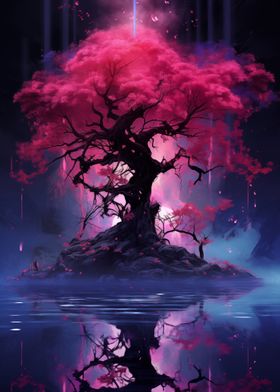 Epic purple and blue tree