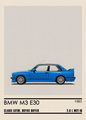 BMW M3 E30 1985 Minimal