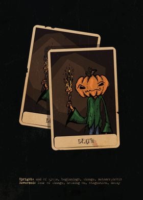 Pumpkin Man Tarrot Card