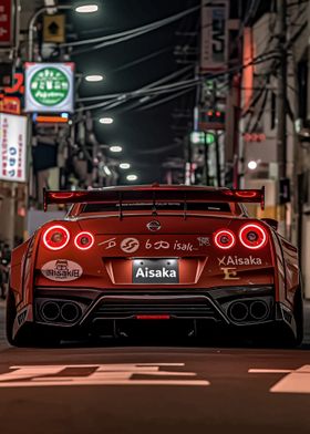 Red Nissan GTR 35