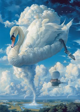 Majestic Sky Swan