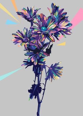 Flower in pop art