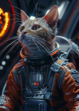 Cat in a space suit