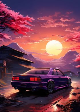 Retro Car Sakura