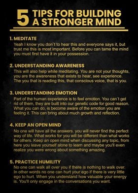 5 Tips to stronger mind