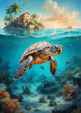 Digital Sea Turtle