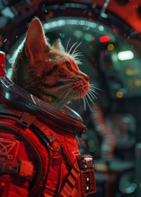 Cat in space suit