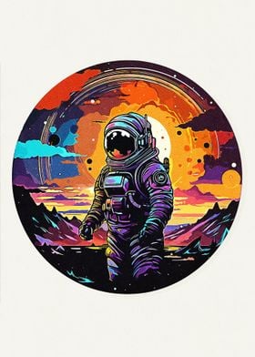 Minimalist Paint Astronaut