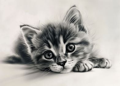 Cute Kitten Drawing