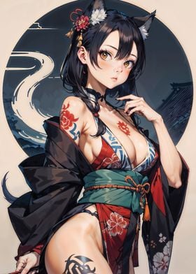 Epic Japanese Kitsune Girl