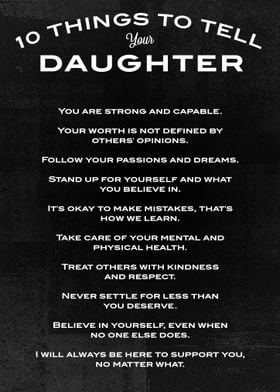 Tell your daughter this