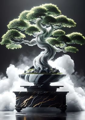 Zen Marble Bonsai Tree