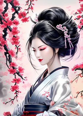 Japanese beautiful geisha