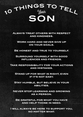 Tell your son this