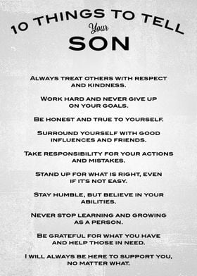 Tell your son this