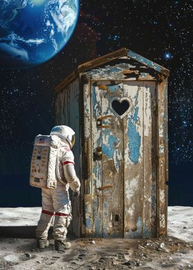 Astronaut and Outhouse 01