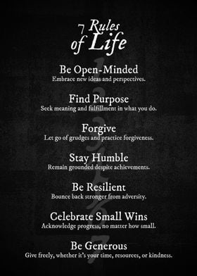 7 Rules of Life