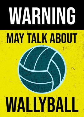 WARNING WALLYBALL BLUE