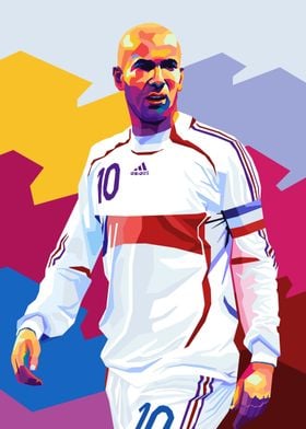 Zindine Zidane Wpap Popart