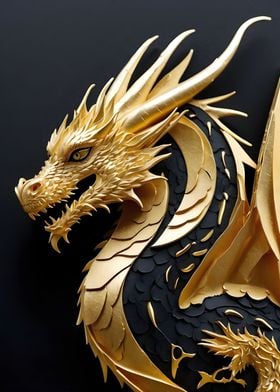 Golden Dragon wall art