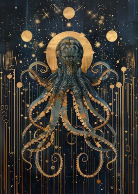 geometric Kraken octopus