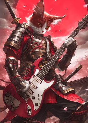 Red Cat Samurai Guitarist