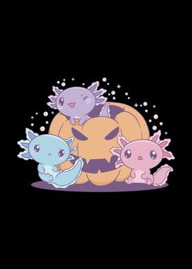 Lustiges Axolotl Halloween