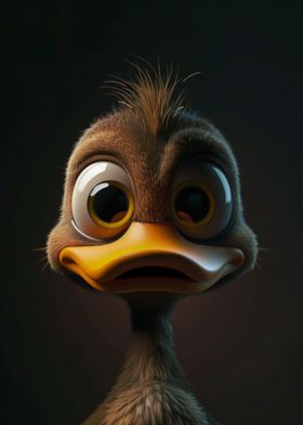 Cute cartoon duck