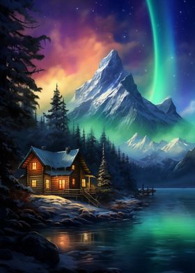 Nordic Nature Aurora Night