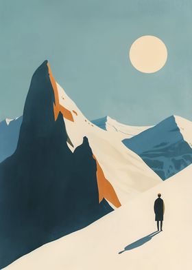 A guy crosses the Alps