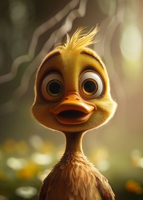 Cute cartoon duck