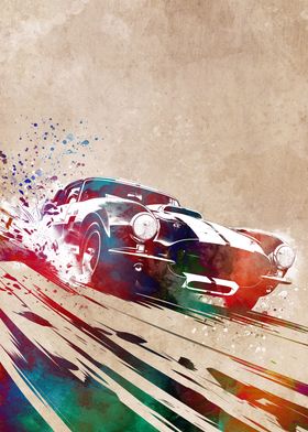 Car racing sport art