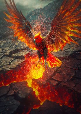 Dark phoenix bird