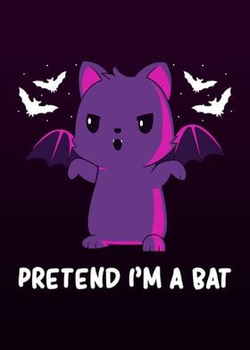 Halloween Cat Spooky Bat