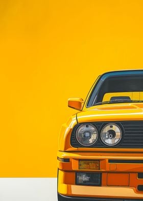 Yellow BMW M3 E30